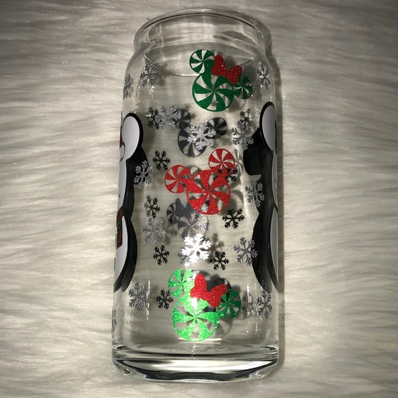 Mickey & Minnie Snowman Beer Glass - Picture 4 of 4